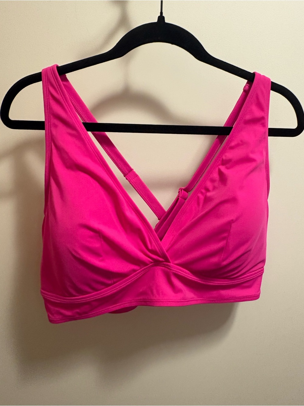 Torrid Bright Pink Wireless Triangle Bikini Top - Picture 4 of 6